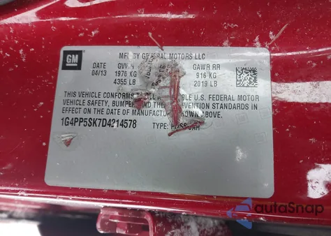 2013 Buick Verano from USA, damaged, VIN 1G4PP5SK7D4214578